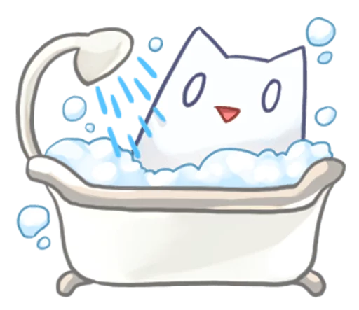 🛀 Стикер «Nyan Nyan White Nyan» для Telegram