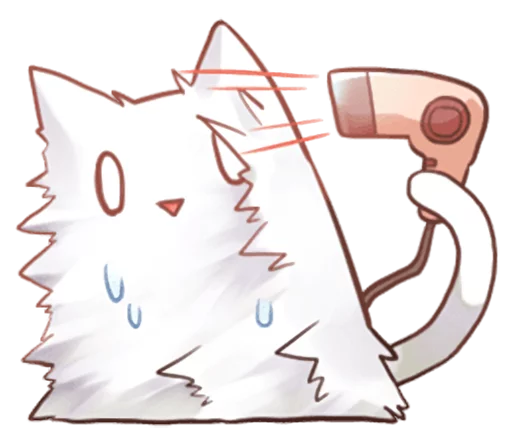 💨 Стикер «Nyan Nyan White Nyan» для Telegram