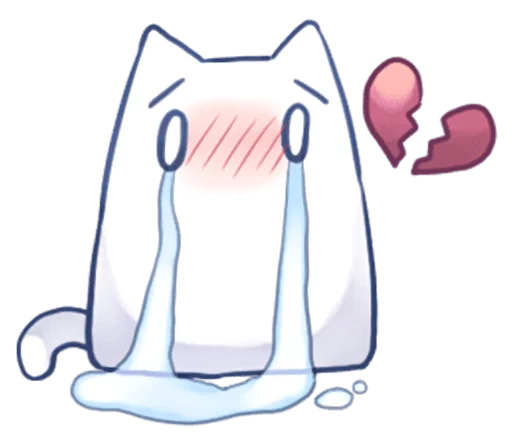 😭 Стикер «Nyan Nyan White Nyan» для Telegram