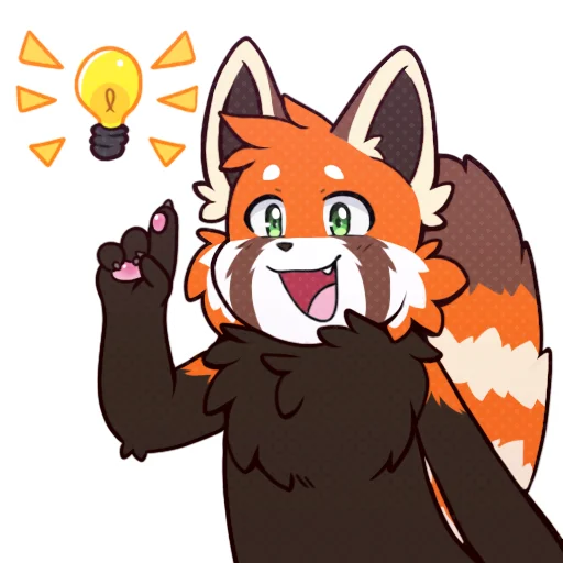 💡 Стикер «Red Panda -» для Telegram