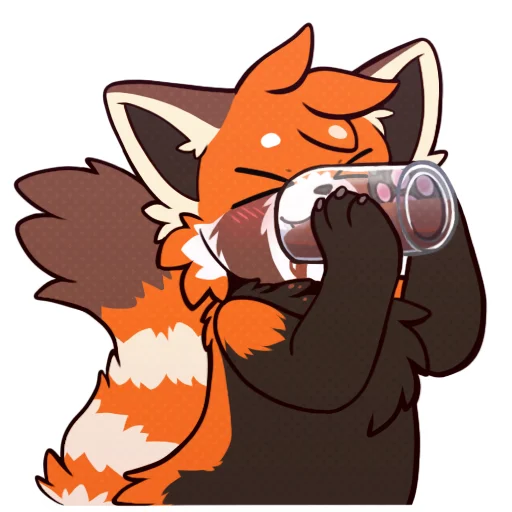 🥛 Стикер «Red Panda -» для Telegram