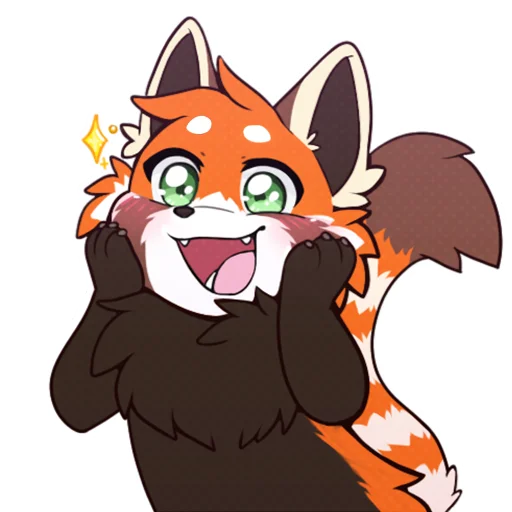 🤩 Стикер «Red Panda -» для Telegram