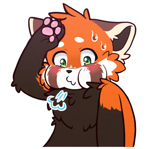 😮‍💨 Стикер «Red Panda -» для Telegram