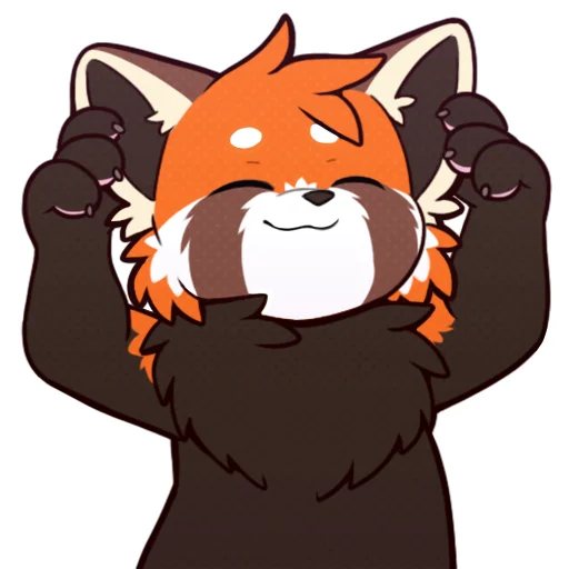 👂 Стикер «Red Panda -» для Telegram
