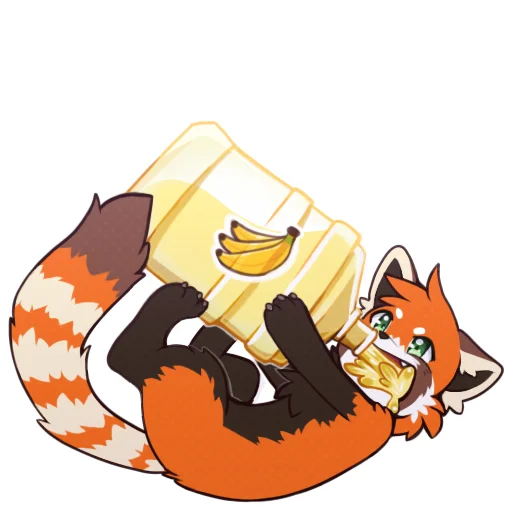 🍌 Стикер «Red Panda -» для Telegram