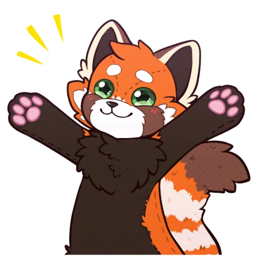 🧸 Стикер «Red Panda -» для Telegram