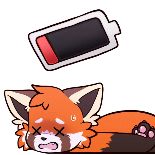 🪫 Стикер «Red Panda -» для Telegram