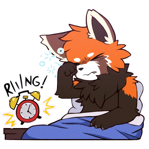 ⏰ Стикер «Red Panda -» для Telegram