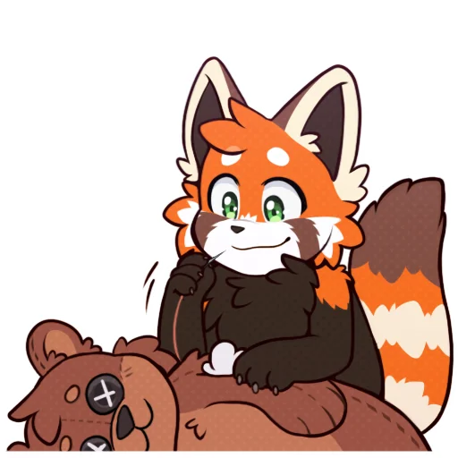 🧸 Стикер «Red Panda -» для Telegram
