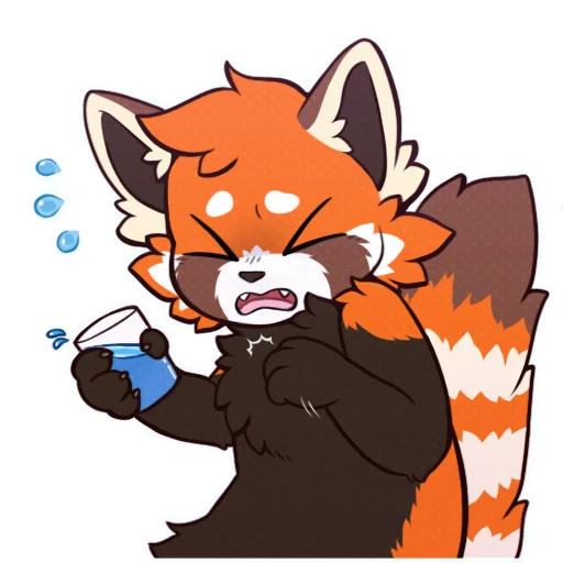 🥤 Стикер «Red Panda -» для Telegram