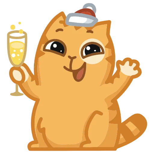 🥂 Эмодзи «Новогодний Персик» для Telegram