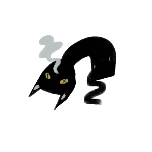 😄 Стикер «Black kitty» для Telegram