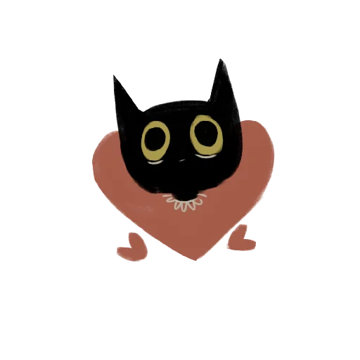 💓 Стикер «Black kitty» для Telegram