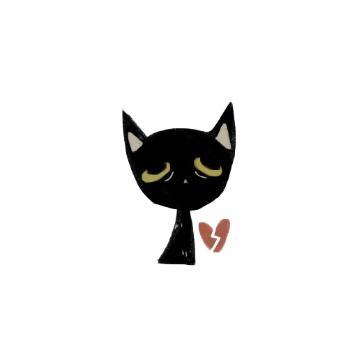 Стикерпак Black kitty для Telegram
