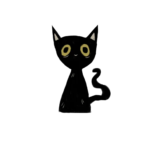 💞 Стикер «Black kitty» для Telegram
