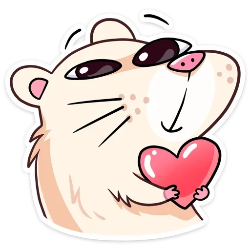 ❤️ Стикер «Снежная Нутри» для Telegram