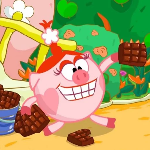 🍫 Стикер «Нюша Смешарики» для Telegram