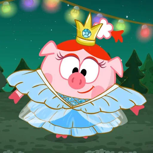 👸 Стикер «Нюша Смешарики» для Telegram