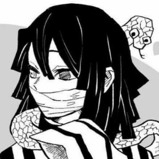 🐍 Стикер «Iguro Obanai» для Telegram