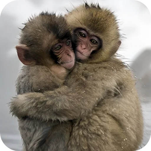 ❤ Стикер «Обезьянки» для Telegram