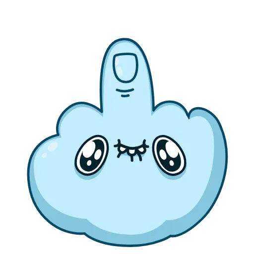 🖕 Стикер «Облачко» для Telegram