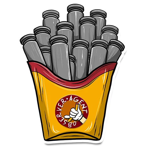 🍟 Стикер «OBSERVERAGENT» для Telegram