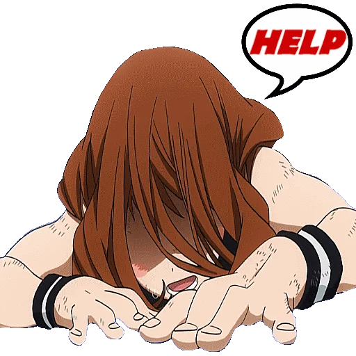🆘 Стикер «OCHAKO URARAKA» для Telegram