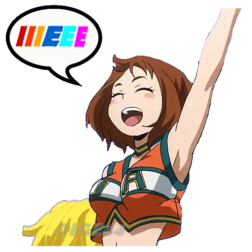 🥳 Стикер «OCHAKO URARAKA» для Telegram