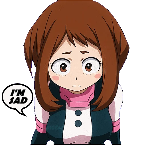 😥 Стикер «OCHAKO URARAKA» для Telegram