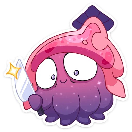 🔪 Стикер «Окти • Octy the Squid» для Telegram