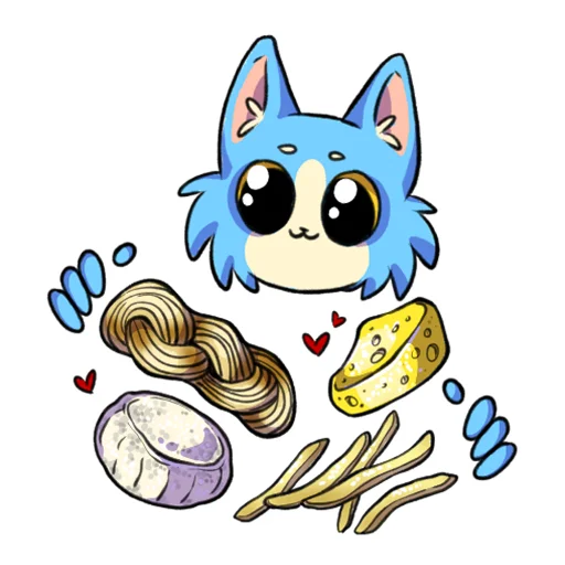 Стикерпак Ода Любви К Еде для Telegram