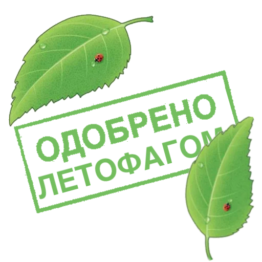 🍃 Стикер «Одобрено» для Telegram