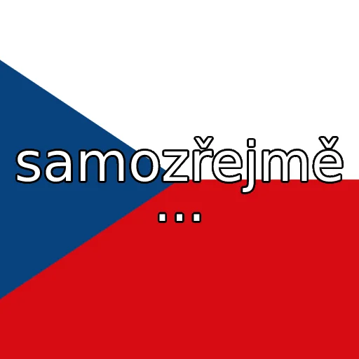 🇨🇿 Стикер «of course...» для Telegram
