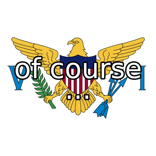 🇻🇮 Стикер «of course...» для Telegram