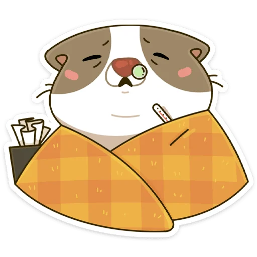 🤒 Стикер «Офисный кот - маленький пушистый начальник» для Telegram
