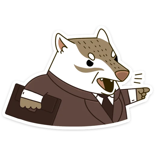 😡 Стикер «Офисный кот - маленький пушистый начальник» для Telegram