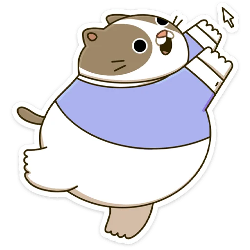 🙀 Стикер «Офисный кот - маленький пушистый начальник» для Telegram