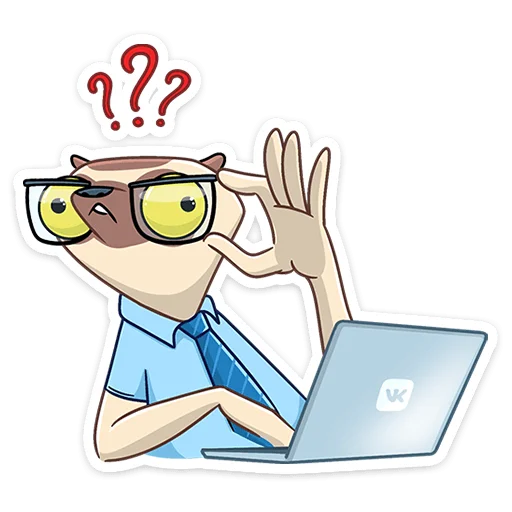 😳 Стикер «Офисный Сифака» для Telegram