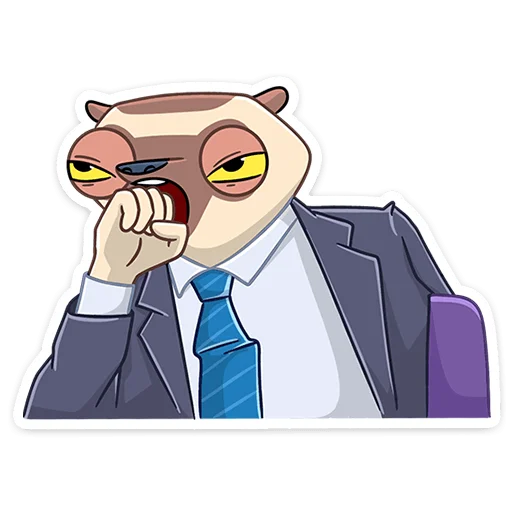 🥱 Стикер «Офисный Сифака» для Telegram