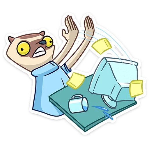 🤬 Стикер «Офисный Сифака» для Telegram