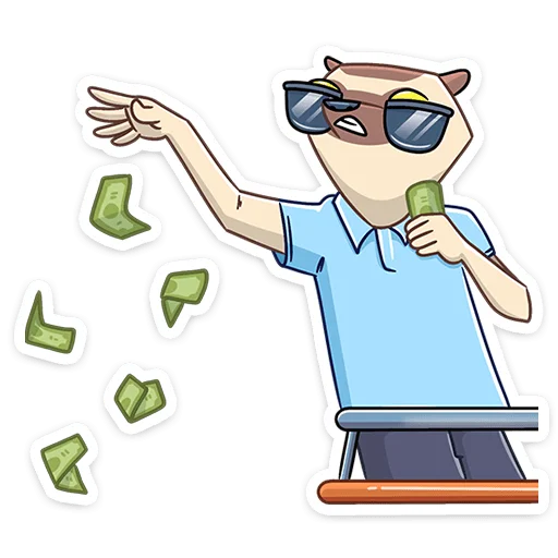 🤑 Стикер «Офисный Сифака» для Telegram