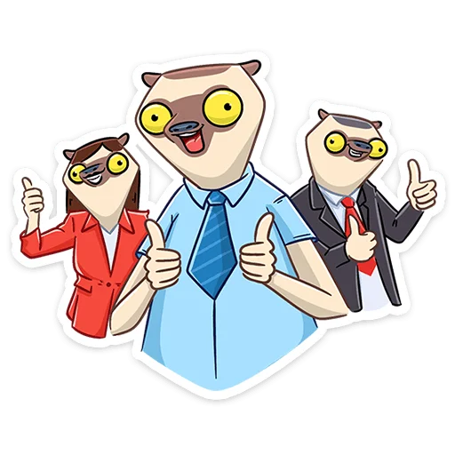 👍 Стикер «Офисный Сифака» для Telegram