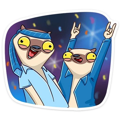🥳 Стикер «Офисный Сифака» для Telegram