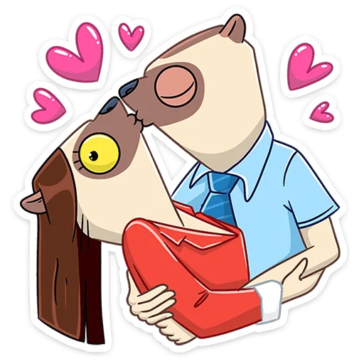 😘 Стикер «Офисный Сифака» для Telegram