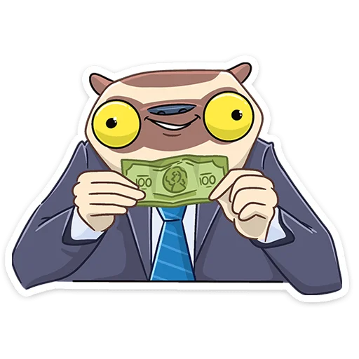 🤑 Стикер «Офисный Сифака» для Telegram