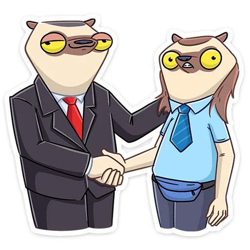 🤝 Стикер «Офисный Сифака» для Telegram
