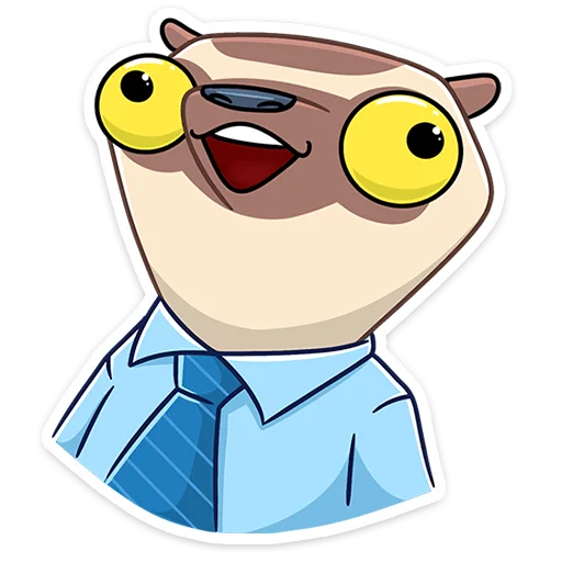 🤪 Стикер «Офисный Сифака» для Telegram