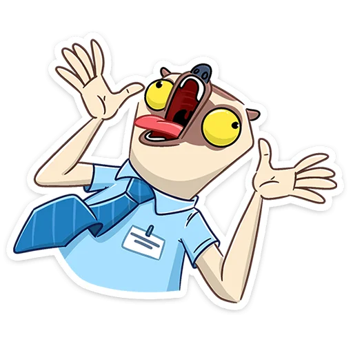 😱 Стикер «Офисный Сифака» для Telegram