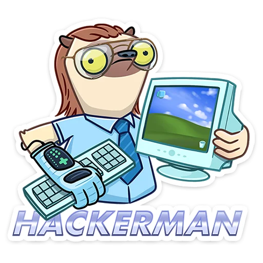 🤓 Стикер «Офисный Сифака» для Telegram