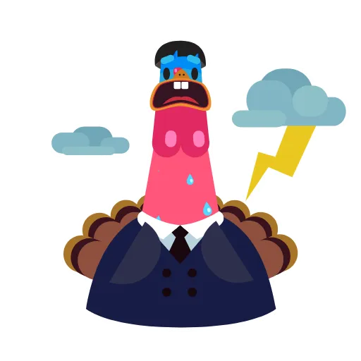 😨 Стикер «Office Turkey» для Telegram